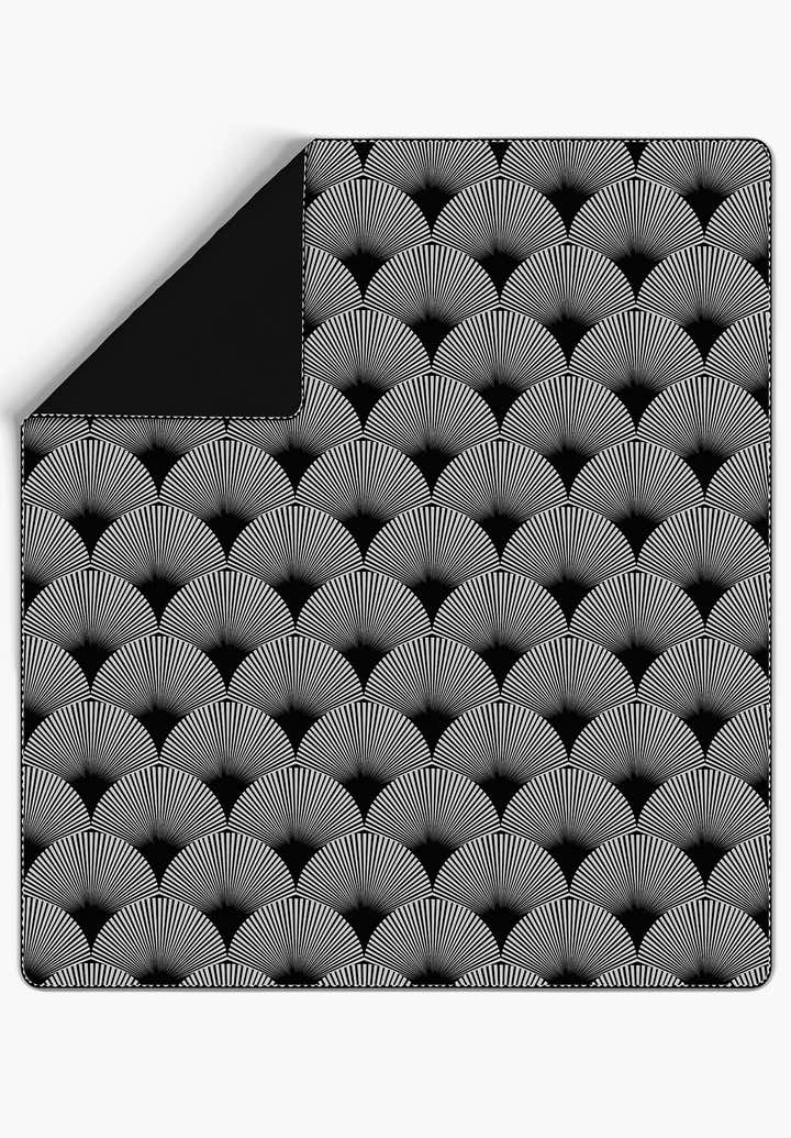Addison Geometric Black Blanket