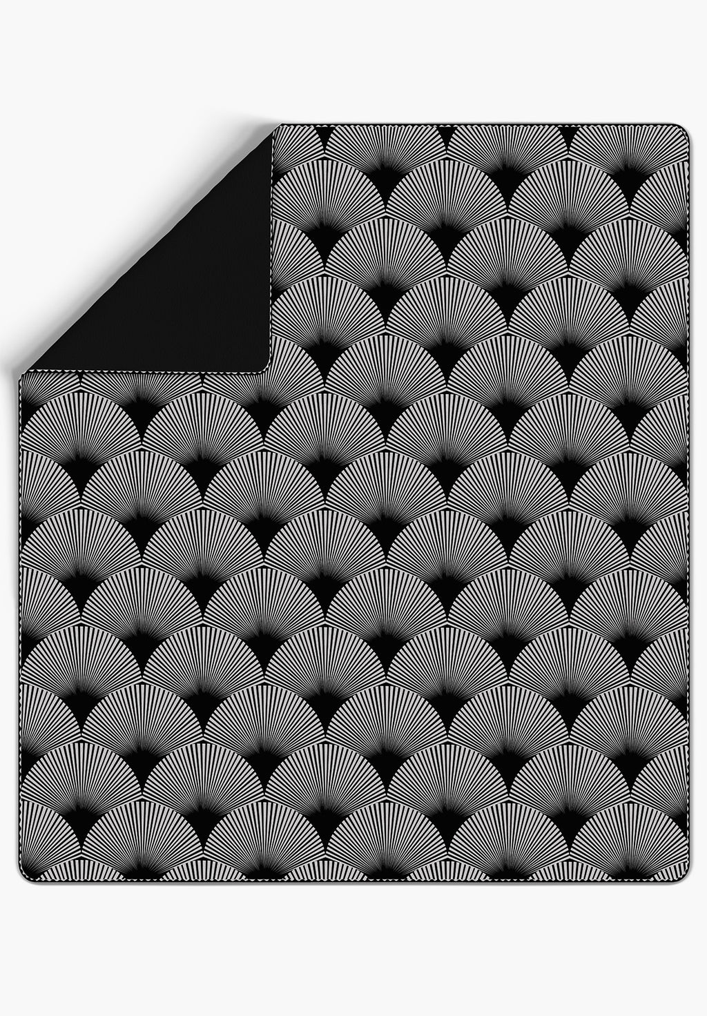 Addison Geometric Black Blanket