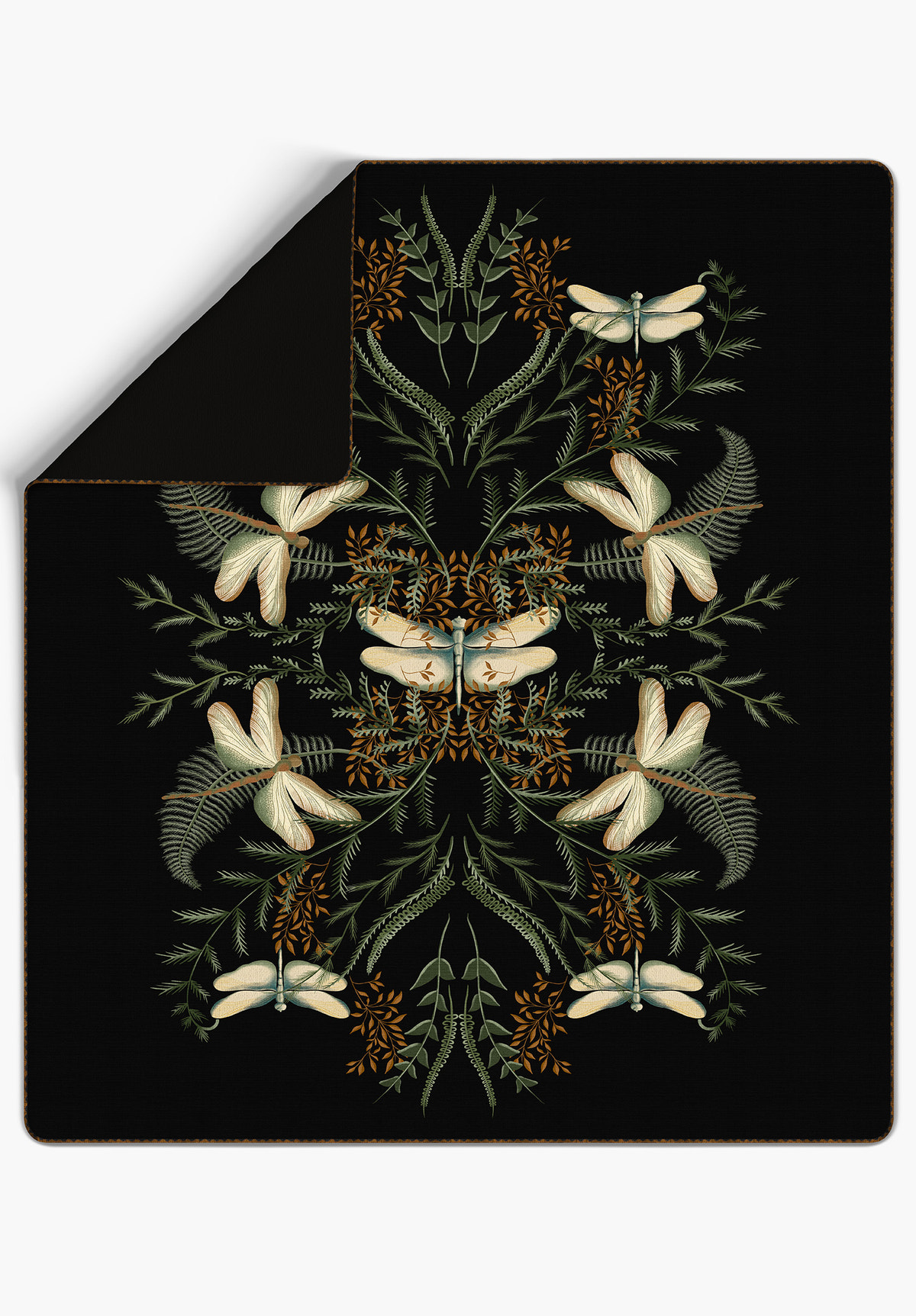 Orithia Black Throw Blanket