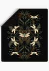 Orithia Black Throw Blanket
