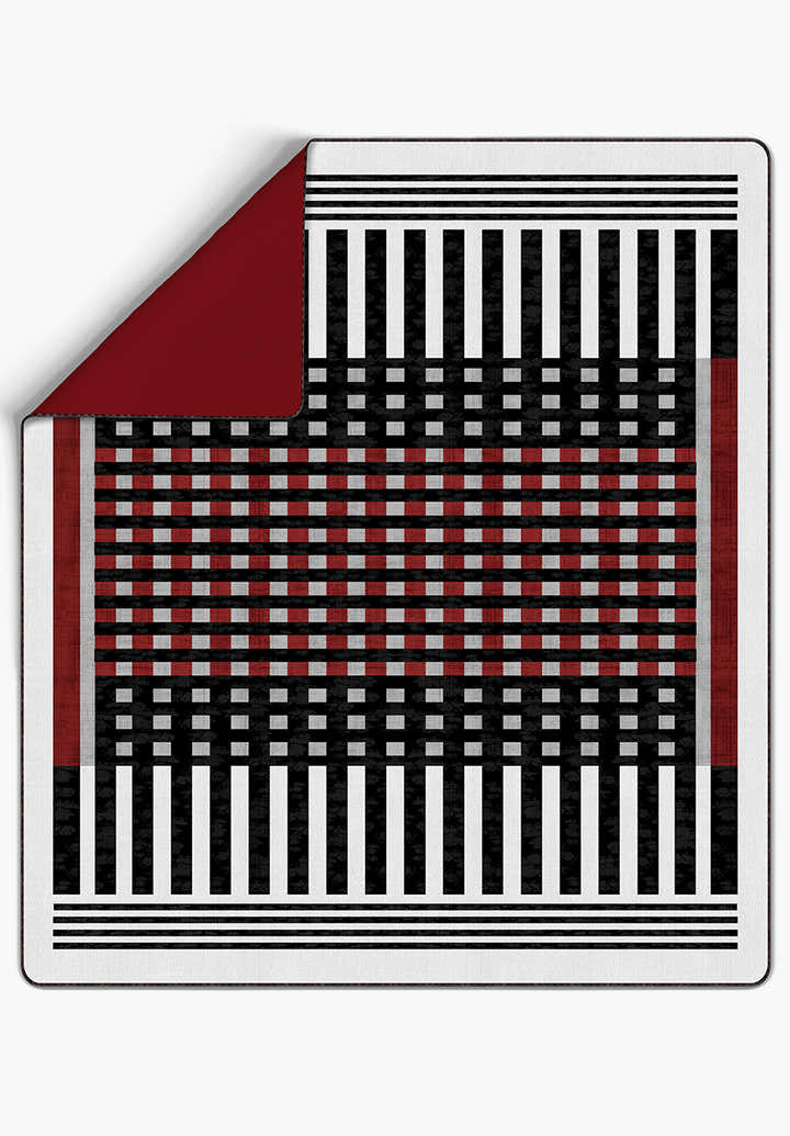 Quillon Red Checkered Blanket