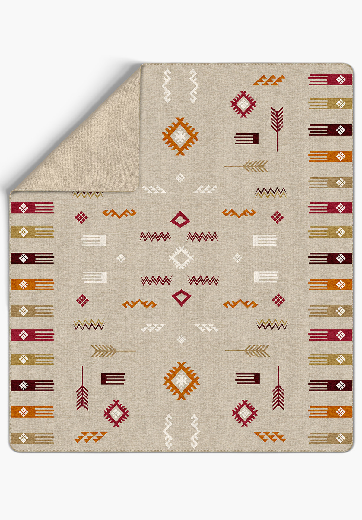 Azra Moroccan Beige Blanket Throw