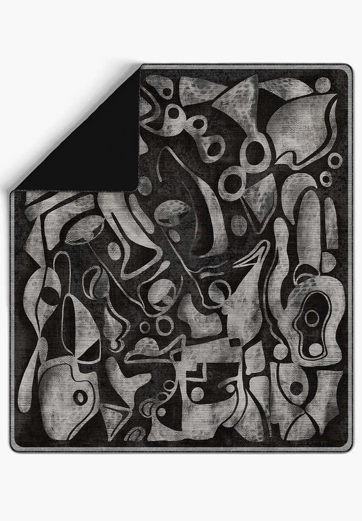 Virella Abstract Black Blanket Throw