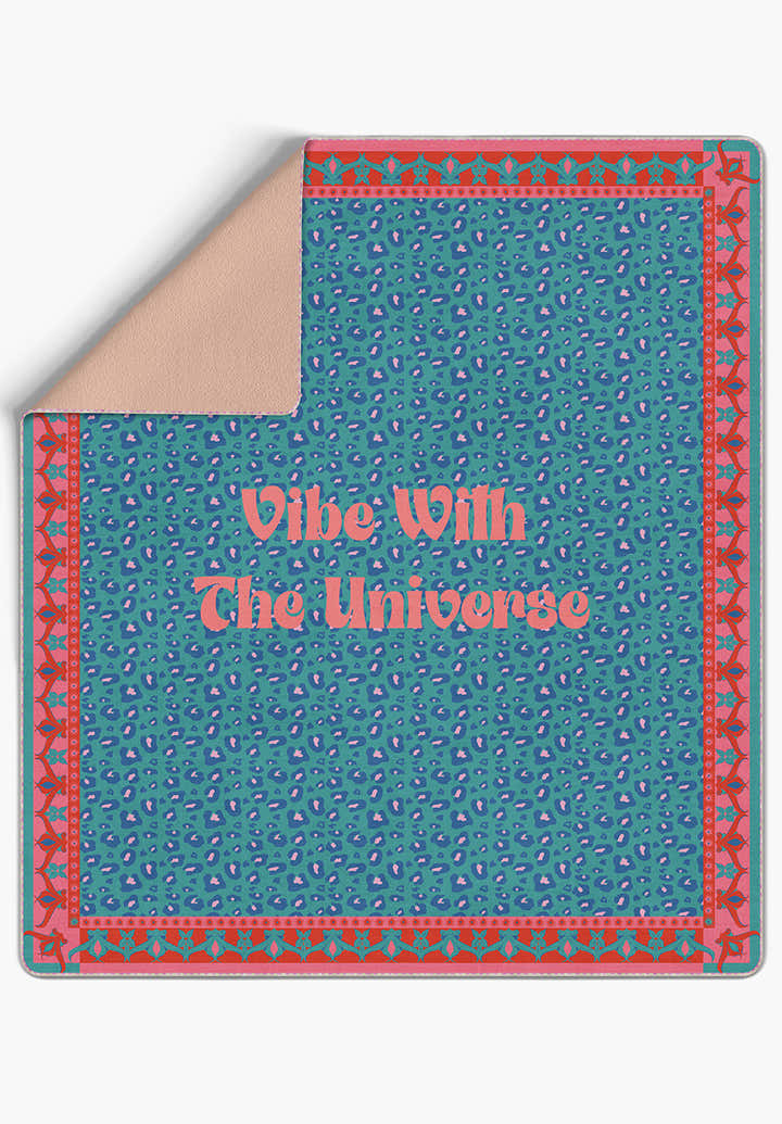 Vibe With The Universe Turquoise Throw Blanket