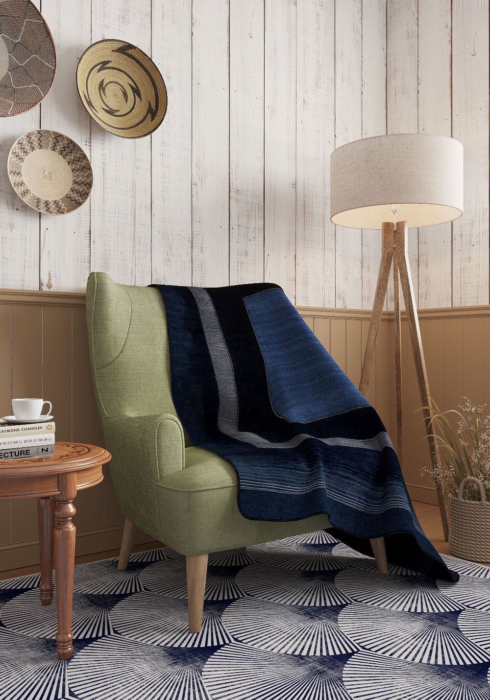 Mila Navy Soft Blanket