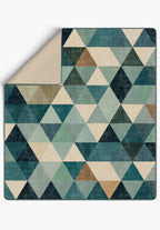 Faelanor Geometric Blue Blanket
