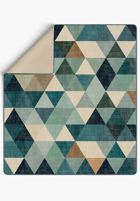 Faelanor Geometric Blue Blanket