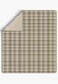 Odette Cream Beige Tartan Blanket
