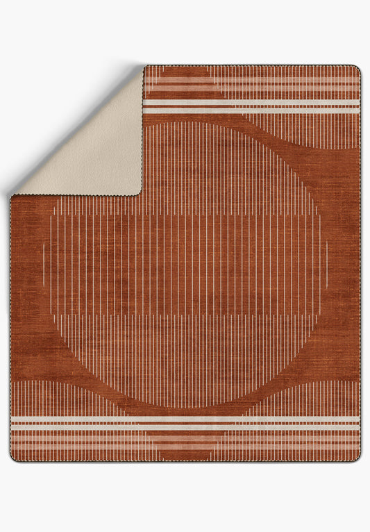 Nathan Geometric Cinnamon Blanket