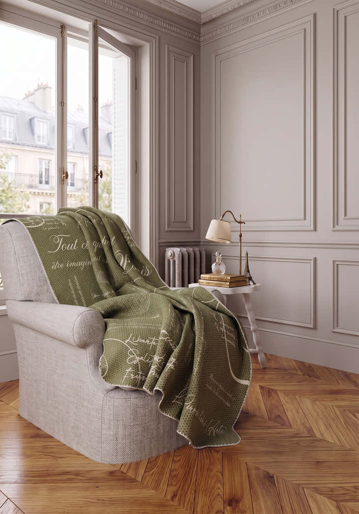 Emeric Olive Green Blanket