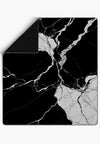 Zyphra Black Marble Effect Blanket Throw