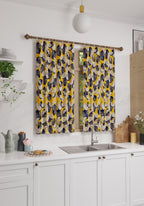 Capri Yellow Kitchen Curtain