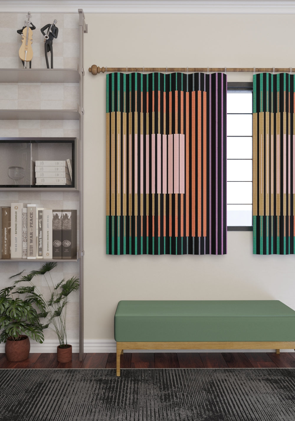 August Colorful Mid Century Curtain