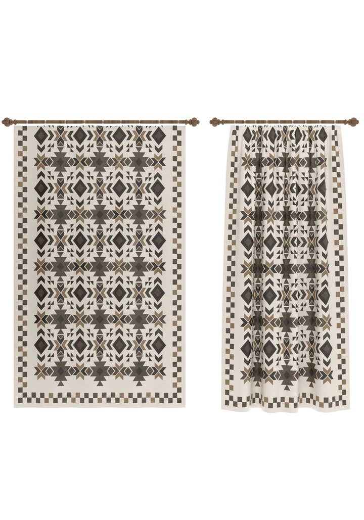 David Southwestern Geometric Curtain