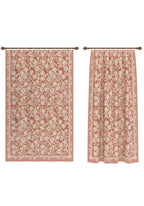 Minora Peach Floral Curtain