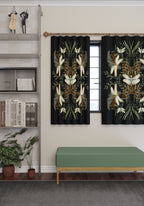 Orithia Black Botanical Curtain