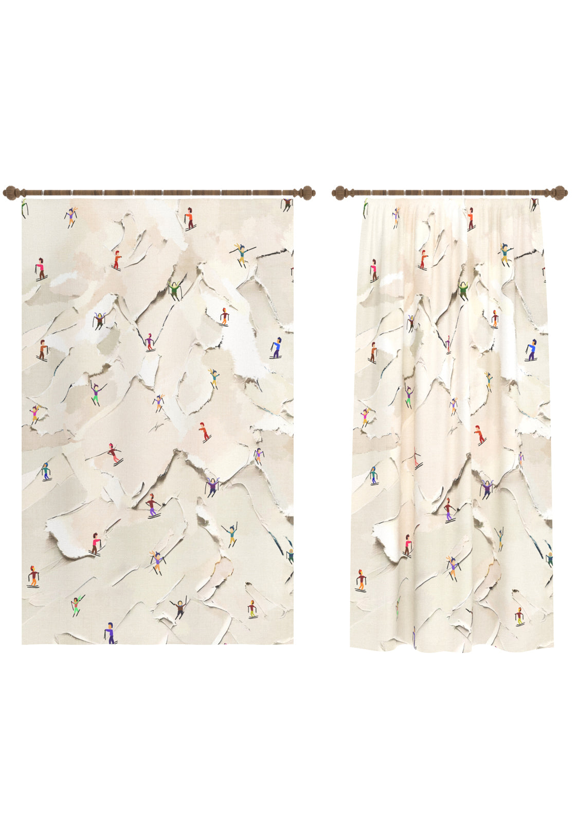Nico Ski Slopes White Curtain