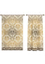 Liliane Damask Brown and Gold Curtain
