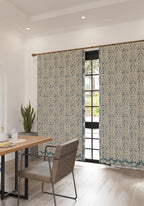 Odessa Dusty Blue Damask Curtain