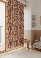 Tavira Terracotta Paisley Curtain