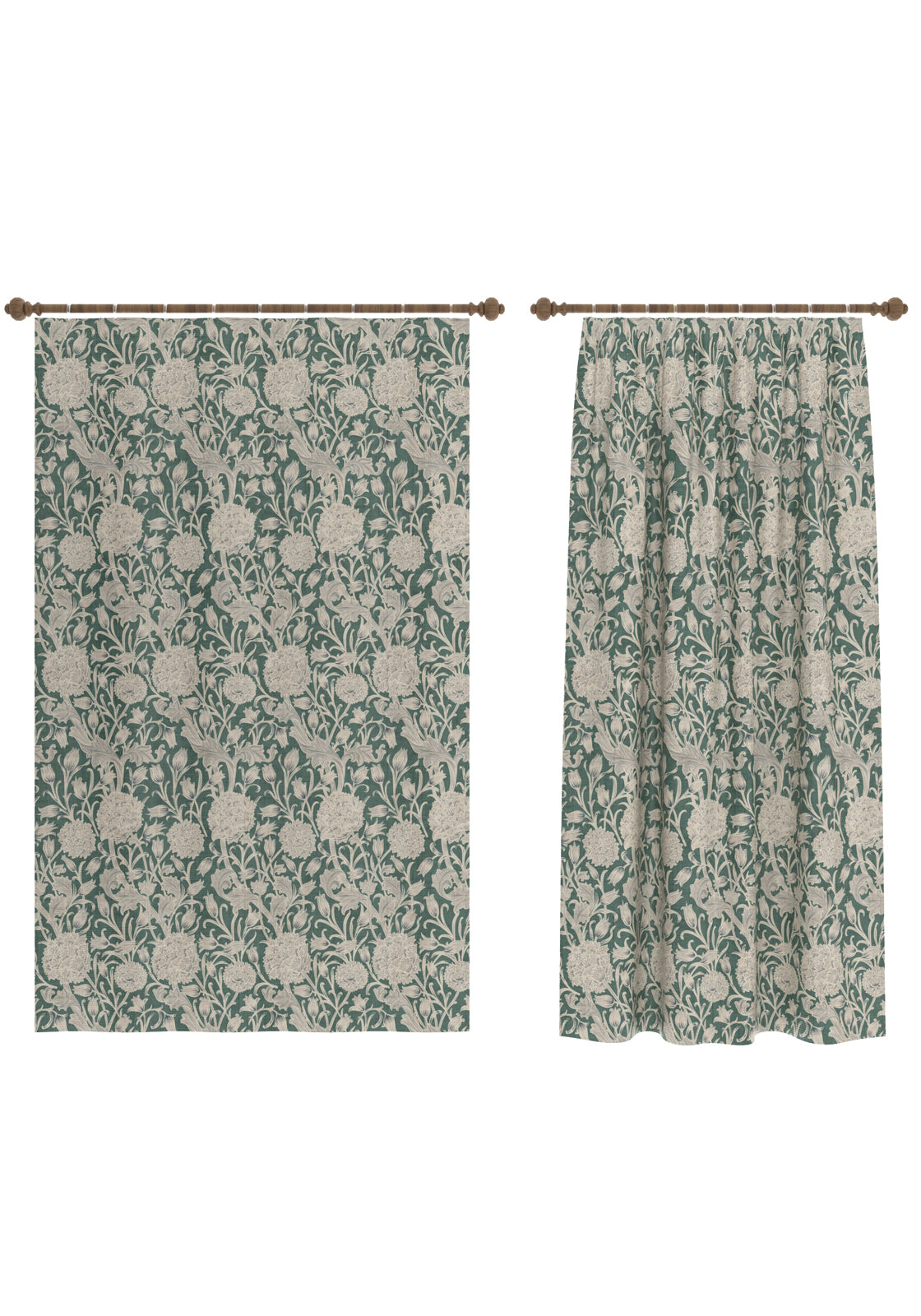 Thalassa Green Farmhouse Curtain