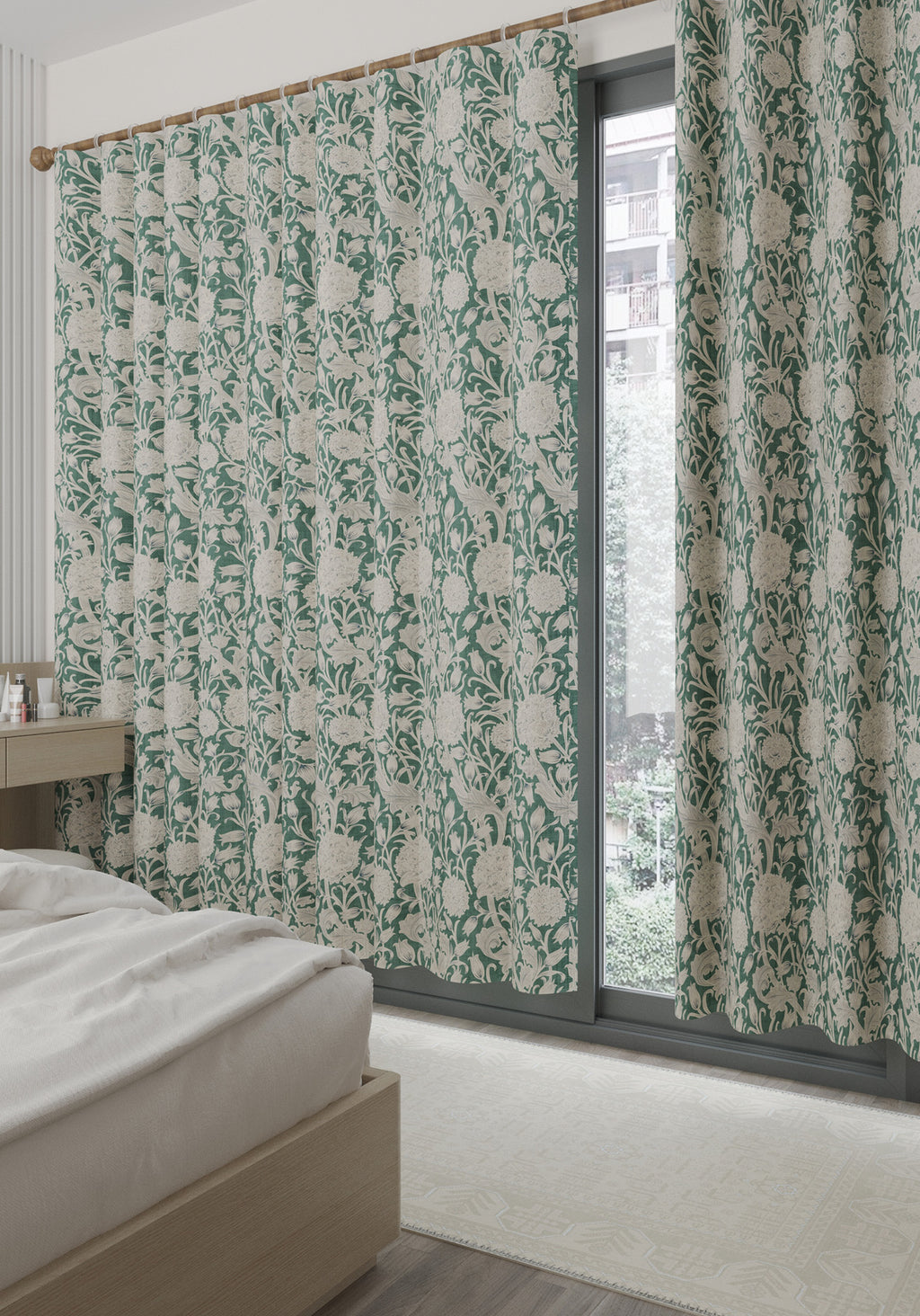 Thalassa Green Farmhouse Curtain