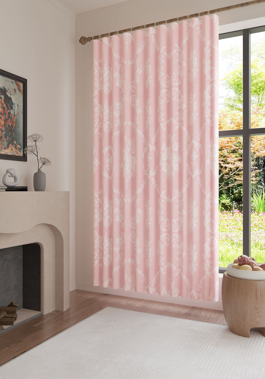 Colette Pink Country Curtain