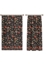 Laleh Black Floral Curtain