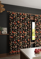 Laleh Black Floral Curtain