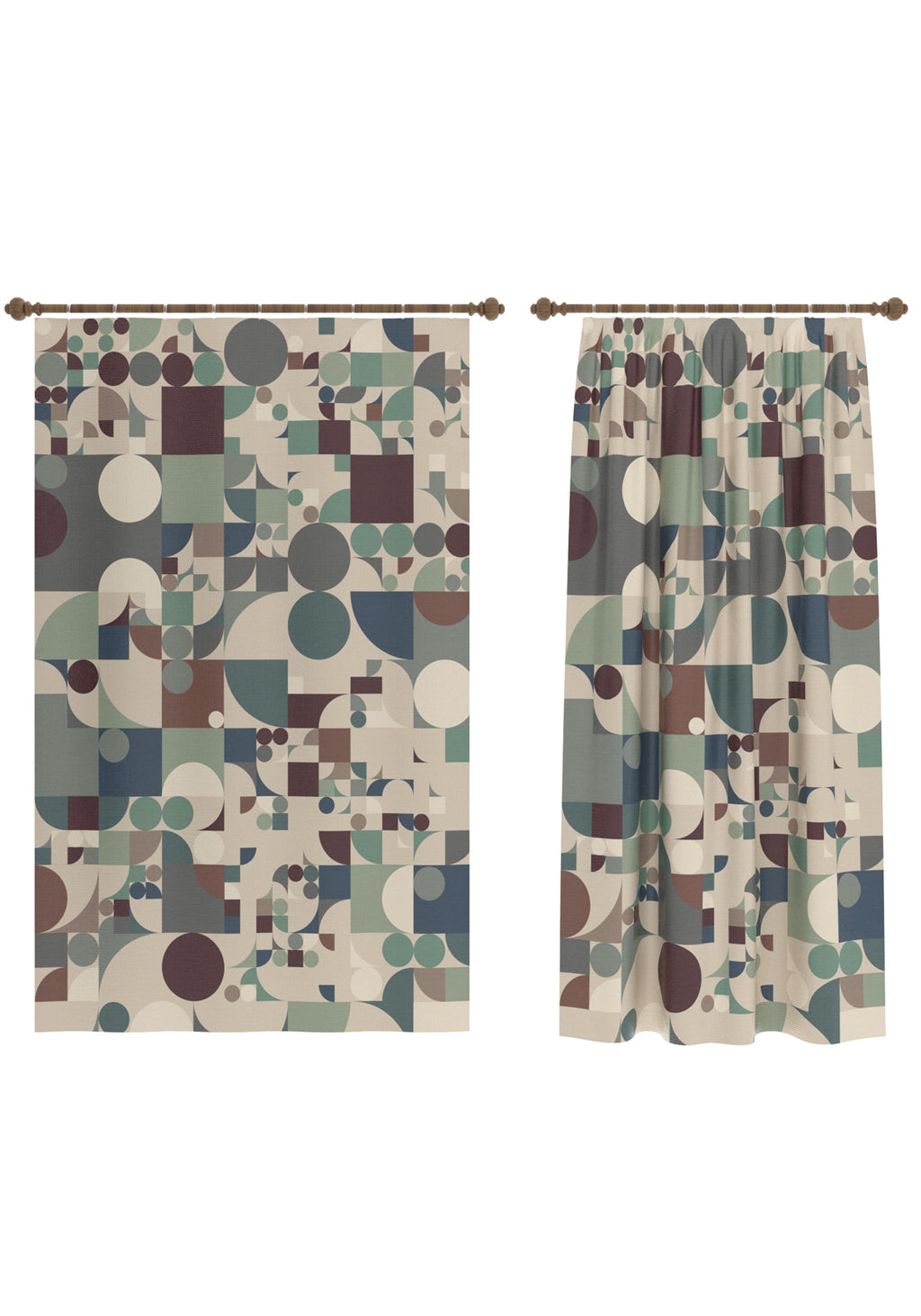 Leandro Geometric Mid Century Curtain