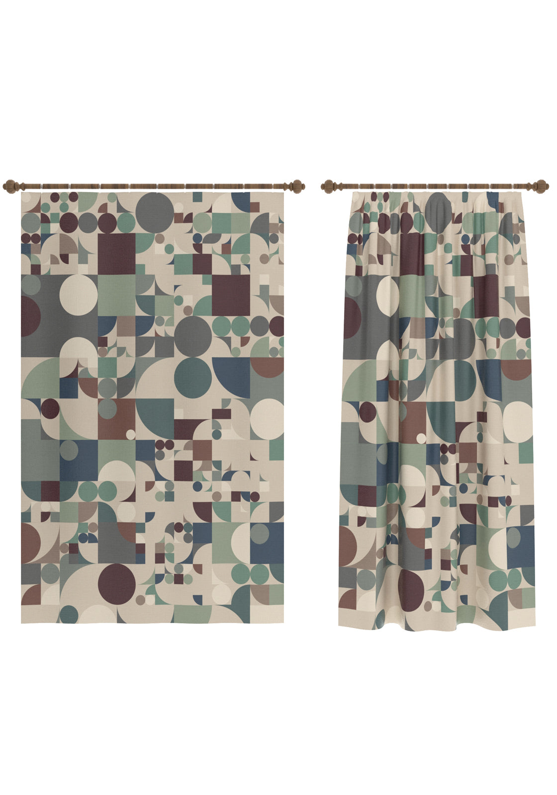 Leandro Geometric Mid Century Curtain