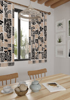 Calanthe Black Blush Floral Curtain