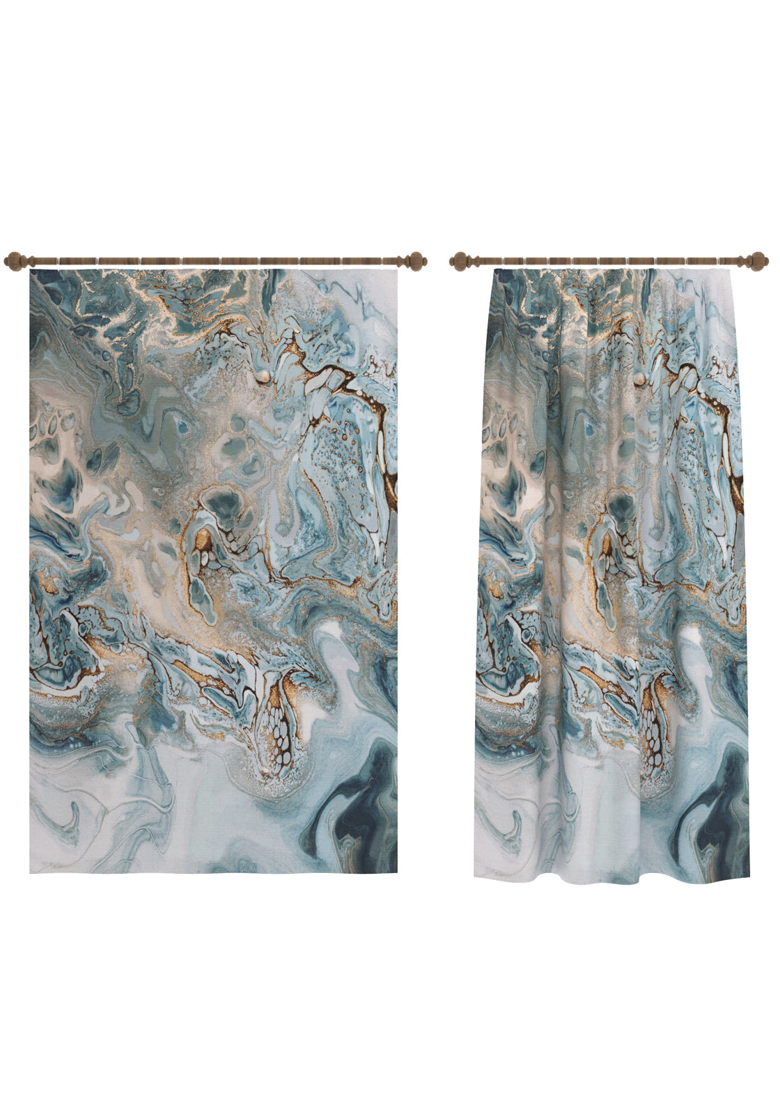 Marcellus Light Blue Curtain