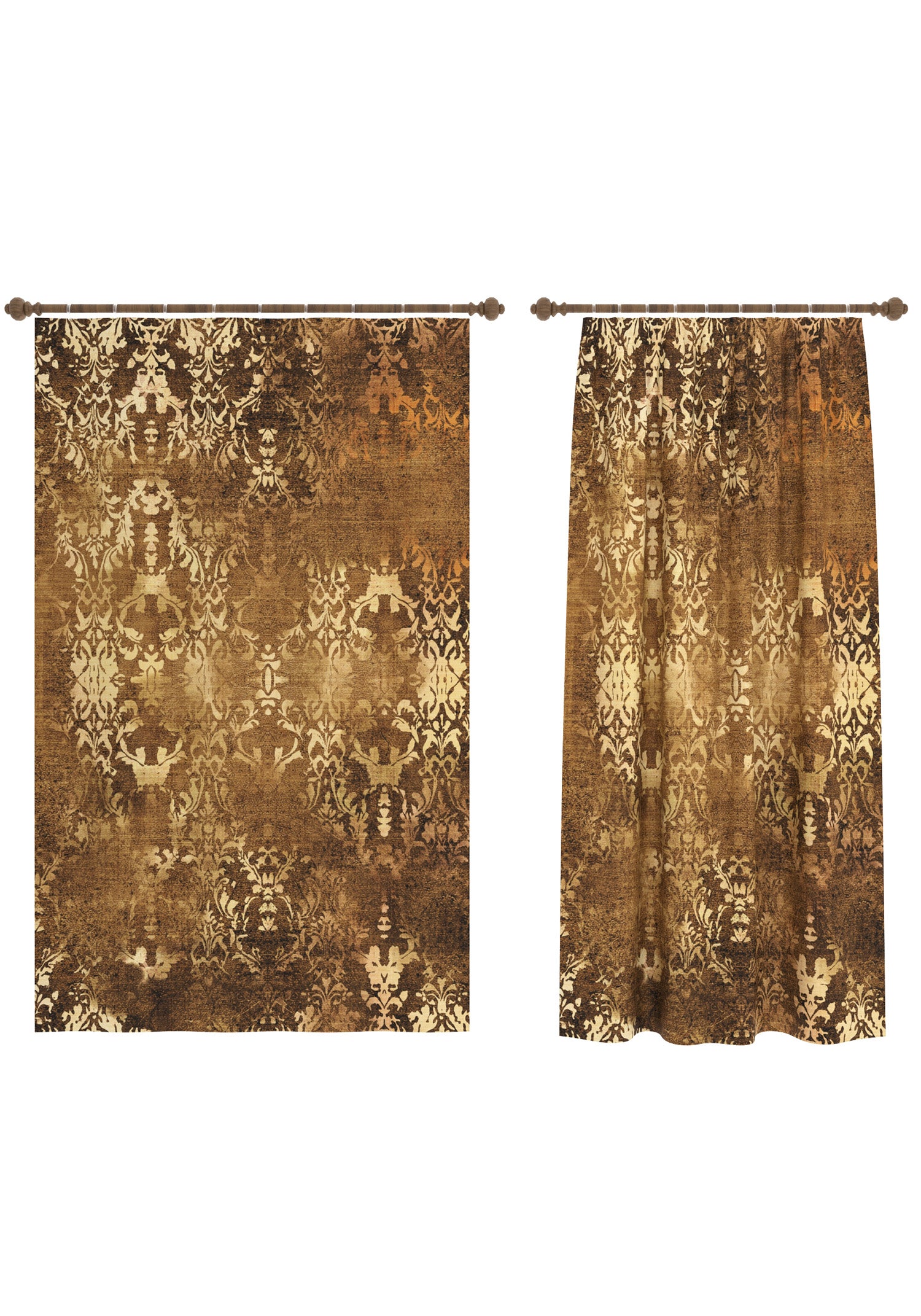Lily Bronze Vintage Curtain