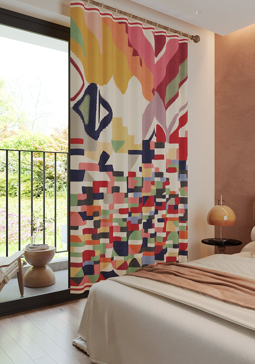 Tivon Geometric Colorful Curtain