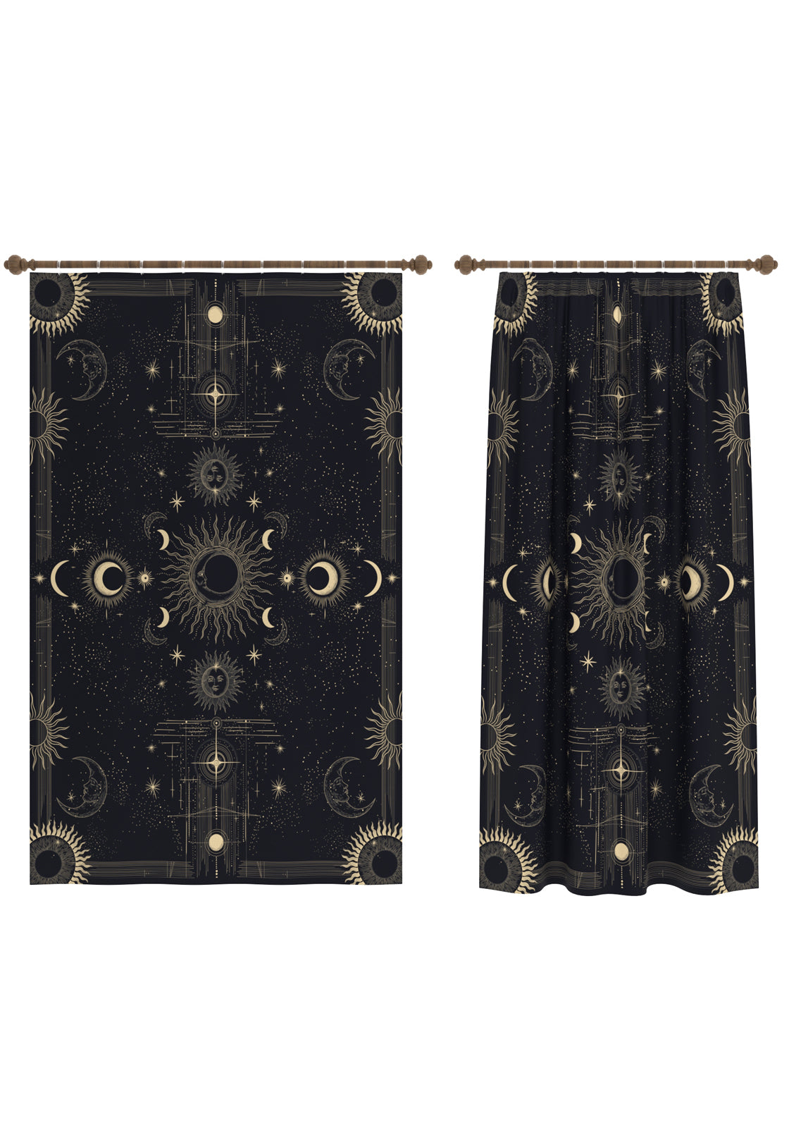 Noctara Dark Navy Celestial Curtain