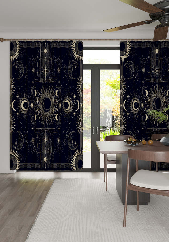 Noctara Dark Navy Celestial Curtain