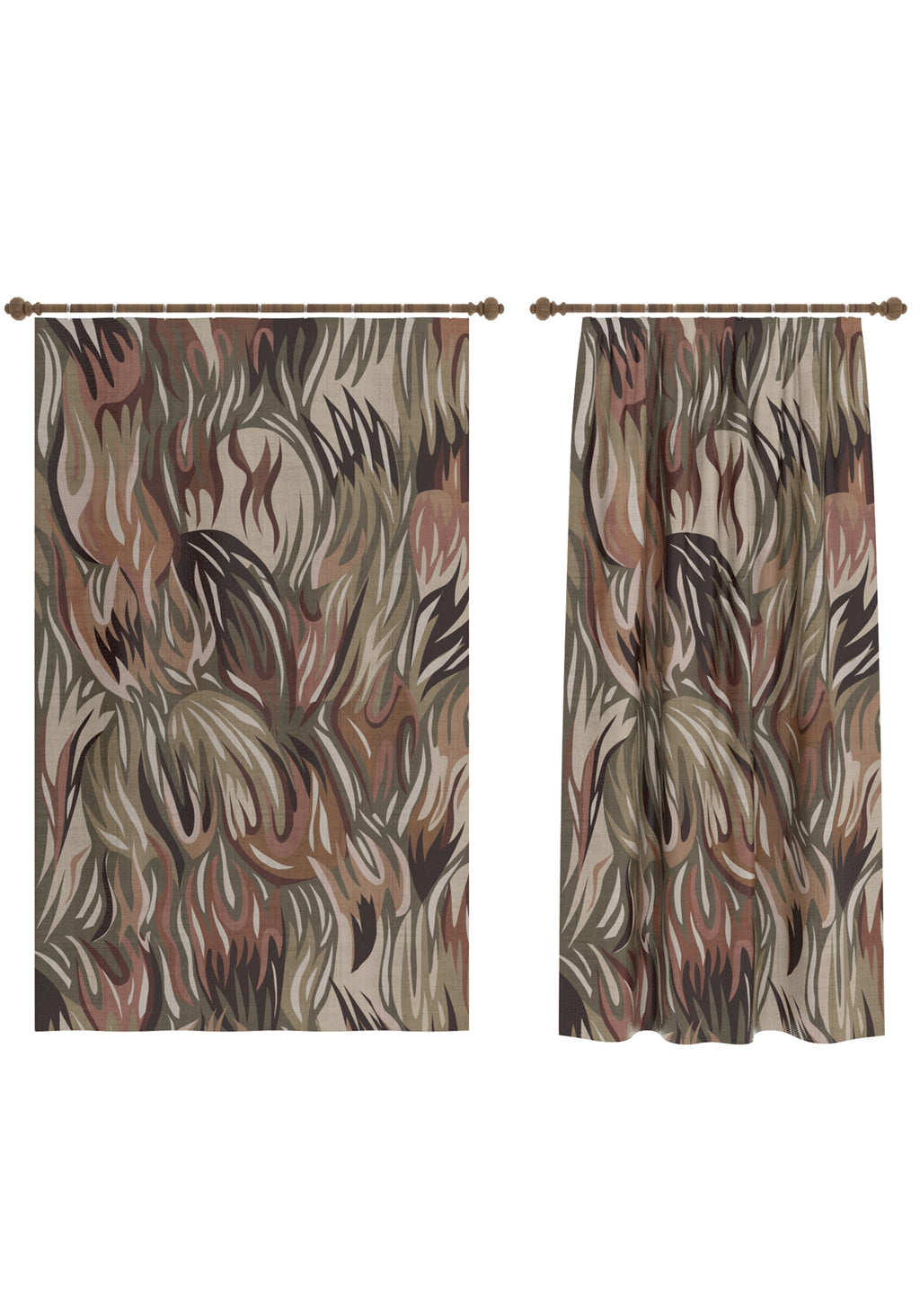 Arden Earth Tone Botanical Curtain
