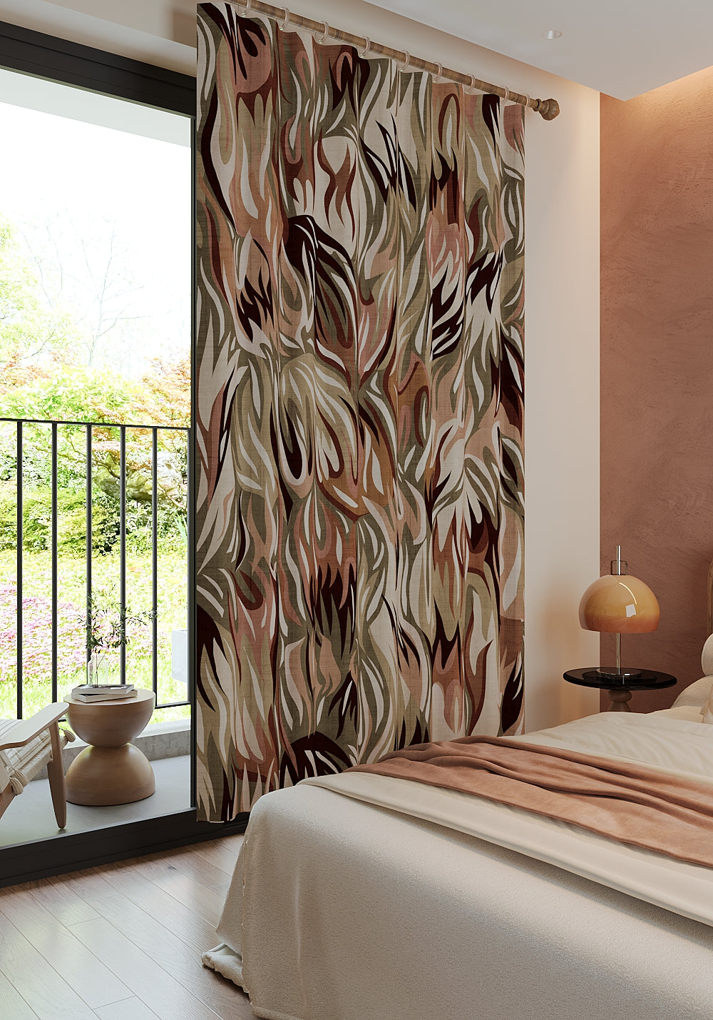 Arden Earth Tone Botanical Curtain