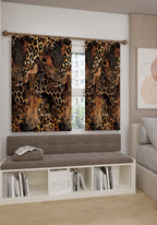 Caius Brown Animal Print Curtain