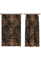 Caius Brown Animal Print Curtain