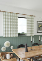 Jove Sage Green Gingham Curtain