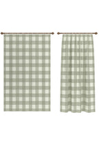 Jove Sage Green Gingham Curtain