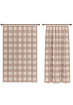 Jove Pink Plaid Curtain