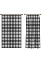 Jove Black and White Plaid Curtain