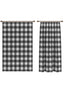 Jove Black and White Plaid Curtain