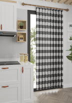 Jove Black and White Plaid Curtain