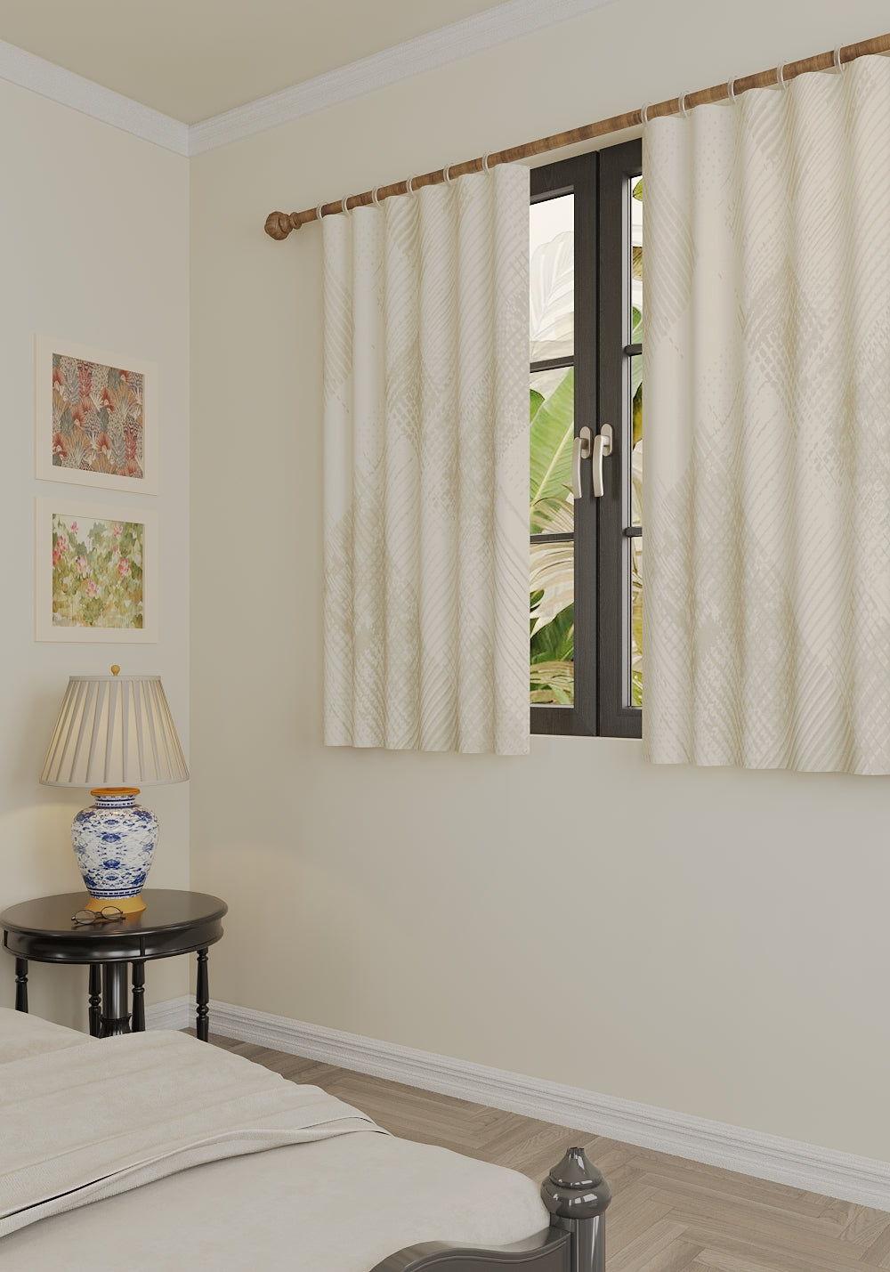 Briar Cream Geometric Curtain