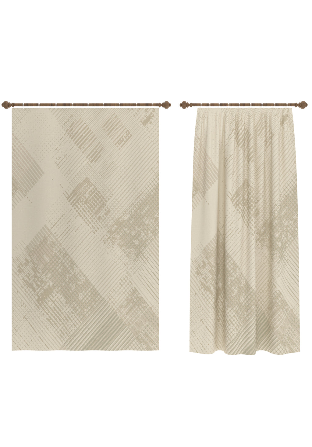 Briar Cream Geometric Curtain