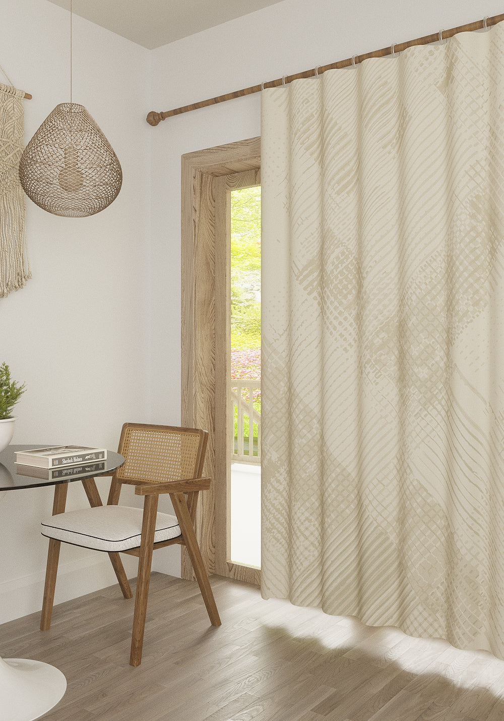 Briar Cream Geometric Curtain